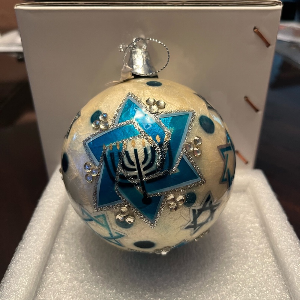 Blue and Silver Holiday Ornament star David